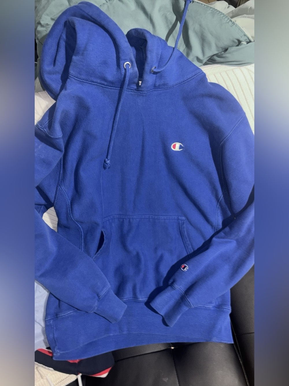 Men's Royal Blue Hoodie Sweater - Classic Pullover